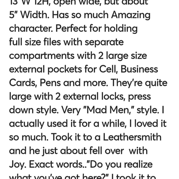 Vintage BEAUTIFUL Bison leather briefcase. - Picture 3 of 11